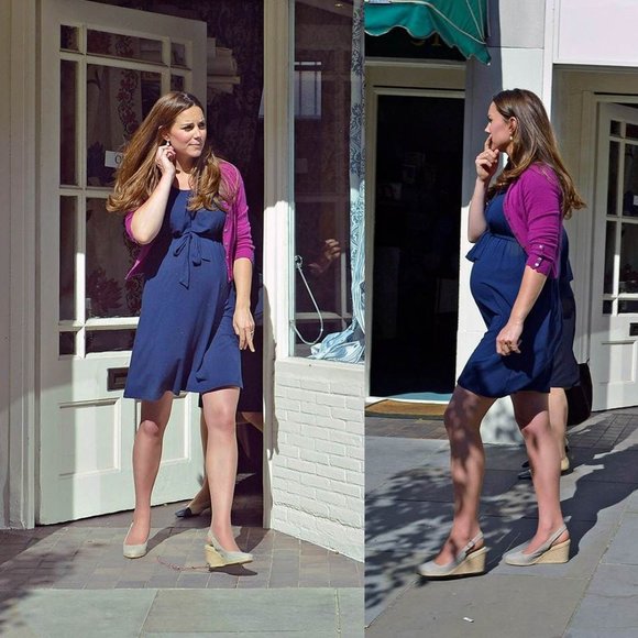 🎉Host Pick🎉 ASOS Blue Maternity Dress ASO Kate Middleton - Picture 2 of 12